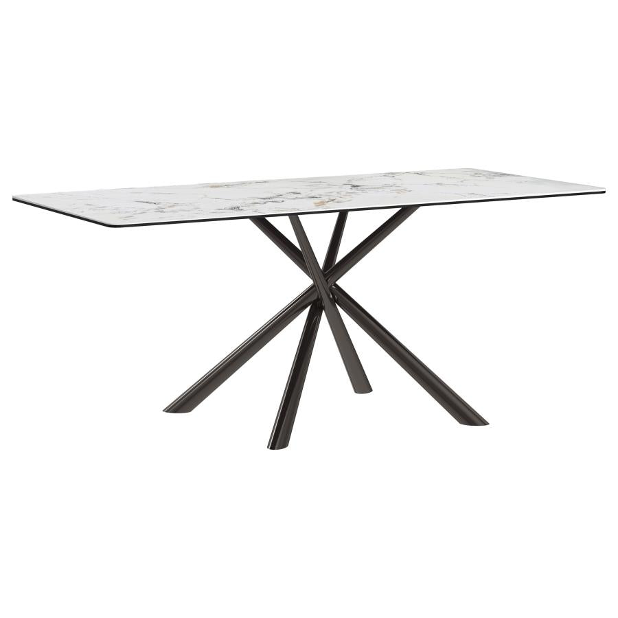 Carvell Mirage White 5 pcs dining set