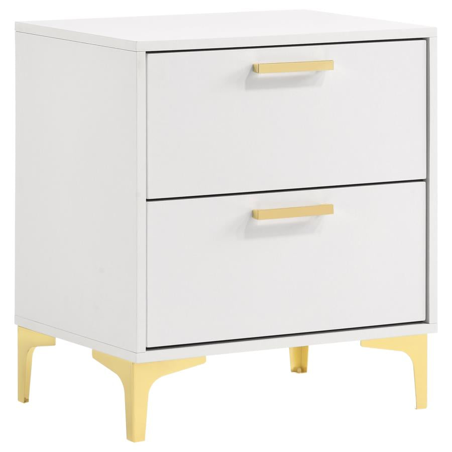 Kendall 4-piece Bedroom Set White or Black with Gold Accents