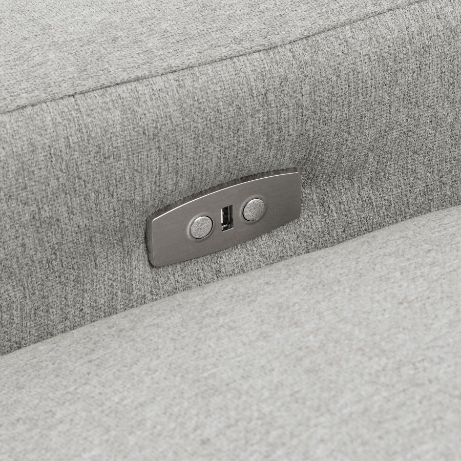 Conjunto de sofá modular reclinable eléctrico Collins gris
